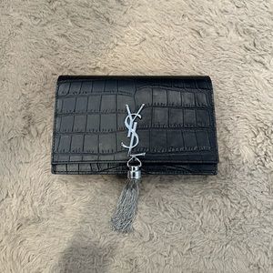 Black Silver Tassle Mini Crossbody Kate